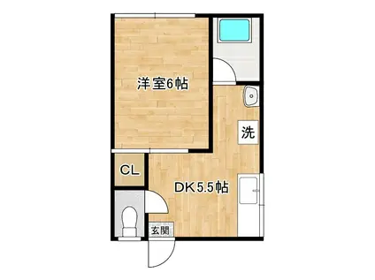 グランメゾン片野(1DK/1階)の間取り写真