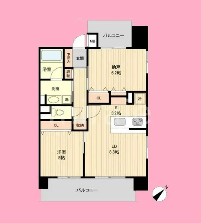 グラディート町田 7階階 間取り