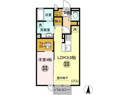 大黒屋十番館(1LDK/1階)の間取り写真
