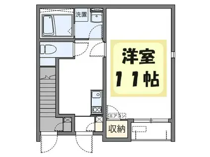 SHIMADA参番館(1K/1階)の間取り写真