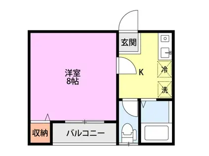SAJA-CHESTNUT(1K/2階)の間取り写真
