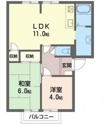 マザーグース(2LDK/2階)の間取り写真