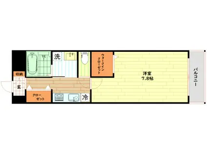 デーアエテルノ(1K/1階)の間取り写真