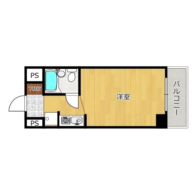 ダイアパレスステーションサイド静岡2号館(ワンルーム/6階)の間取り写真