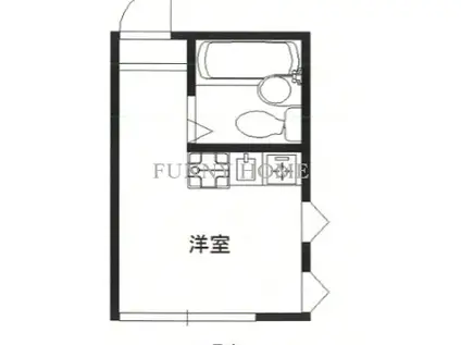 ライフピア シモン(ワンルーム/2階)の間取り写真