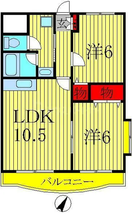 ブライトステージ南柏 2階階 間取り