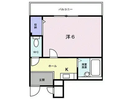 フォルティナドムス(1K/2階)の間取り写真