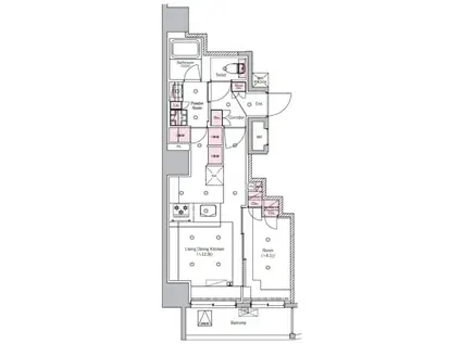 SYFORME ITABASHI III(1LDK/5階)の間取り写真