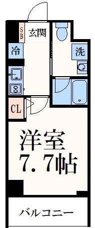 I-COURT(1K/5階)の間取り写真