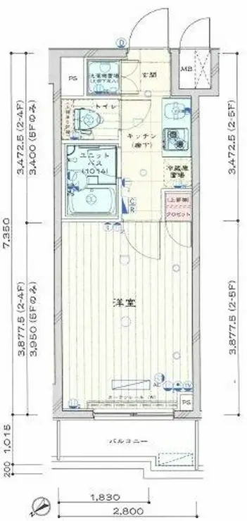 ルーブル蒲田南参番館 3階階 間取り
