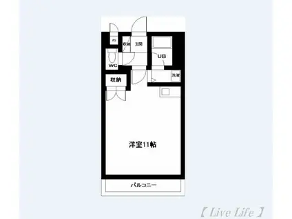 カレッジタウンKOKUSAI(ワンルーム/1階)の間取り写真