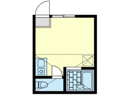 ユナイト鶴見ミルフォード(ワンルーム/1階)の間取り写真
