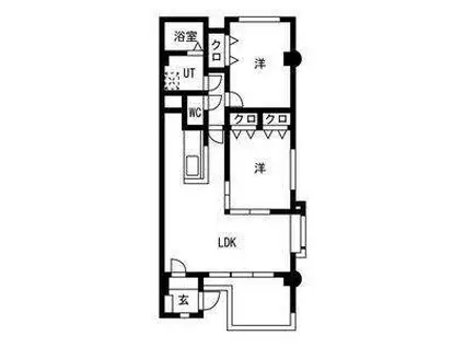 グランディール(2LDK/1階)の間取り写真