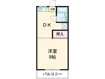サンパールハイツ(1DK/2階)の間取り写真