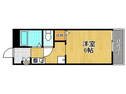 南国スターブル(1K/2階)の間取り写真