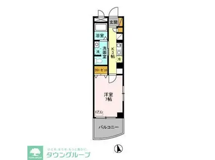 GOTOII(1K/10階)の間取り写真