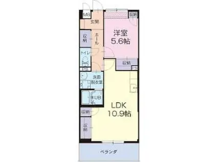 サンモール21I(1LDK/2階)の間取り写真