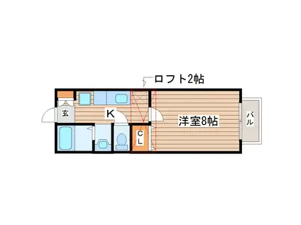 サンヒルズ国見4番館(1K/1階)の間取り写真