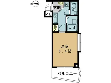 ハッピー稲野マンション(1K/2階)の間取り写真