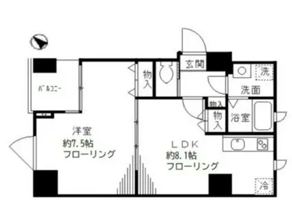 ユーガ千石(1LDK/6階)の間取り写真