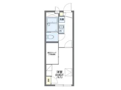 レオパレスリリー(1K/1階)の間取り写真