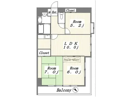 ローレライ(3LDK/2階)の間取り写真