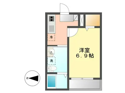 フォンテンブロー笠取町(1K/3階)の間取り写真