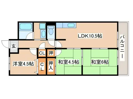 サンシャイン須磨(3LDK/4階)の間取り写真