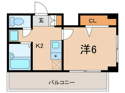 ブロスコート六甲Ⅱ(1K/8階)の間取り写真