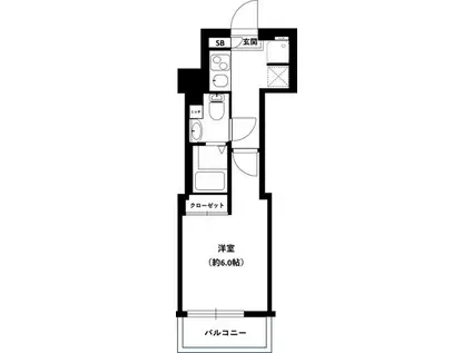 グランリーヴェル横濱ヴィヴァン(1K/7階)の間取り写真