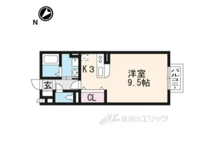 OVER BOOK(ワンルーム/2階)の間取り写真