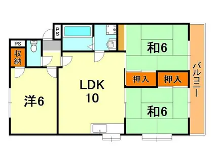 ドリームハイツI(3LDK/3階)の間取り写真