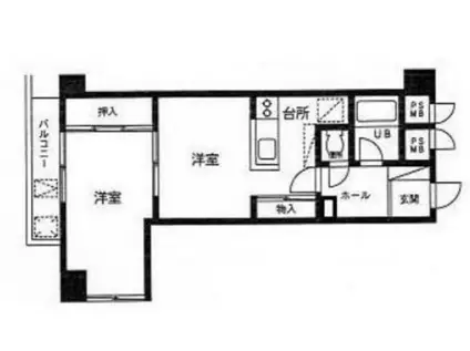 メゾンドマルシェ(2K/2階)の間取り写真