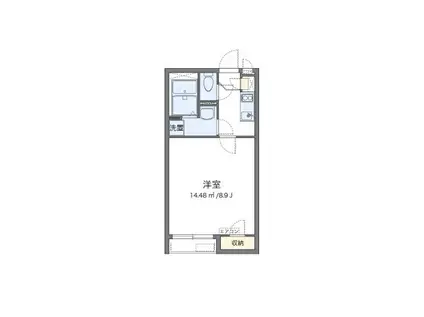 クレイノアペルト泉佐野II(1K/1階)の間取り写真