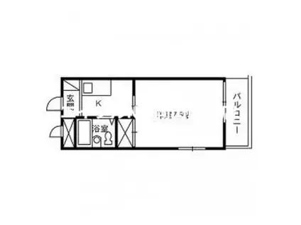 クライナーマモール(1K/2階)の間取り写真