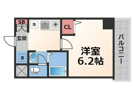 Mプラザ布施駅前(1K/2階)の間取り写真