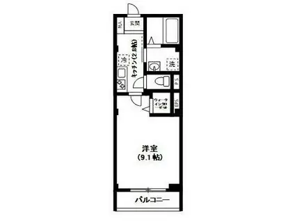 グランドゥール(1K/3階)の間取り写真