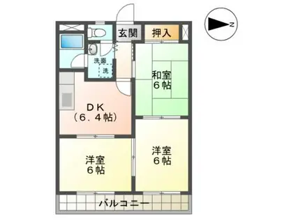 ニューマンション日比野(3DK/3階)の間取り写真