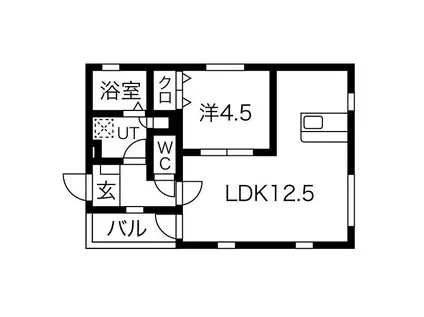 LINO(1LDK/3階)の間取り写真