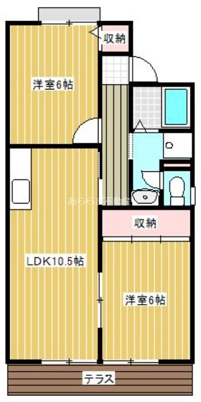 ベルハイム(2LDK/1階)の間取り写真