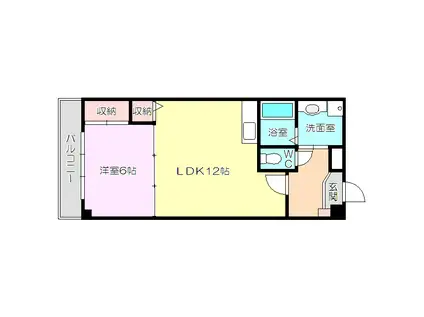 トレンザベル(1LDK/3階)の間取り写真