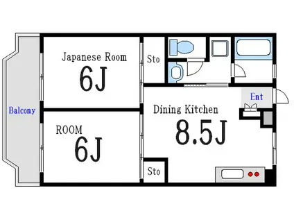 アメニティ・ヴィラ(2DK/3階)の間取り写真