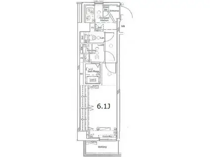 CYNTHIA FOUR-D 三軒茶屋(1K/7階)の間取り写真