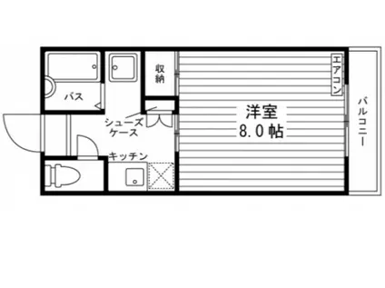 ラピスラズリー88(1K/2階)の間取り写真