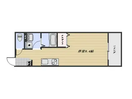 PARK SIDE SHINYASHIKI(ワンルーム/5階)の間取り写真