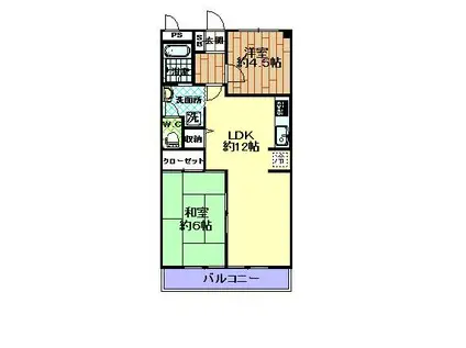 第1富士見マンション(2LDK/3階)の間取り写真