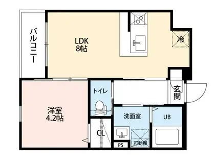 ROBOT HOME 平針(1LDK/1階)の間取り写真