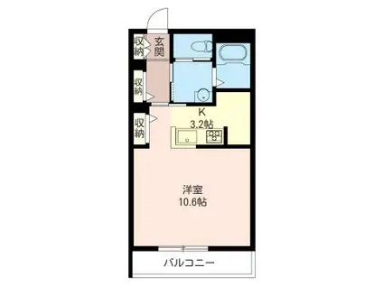 ジュメイラ(ワンルーム/3階)の間取り写真