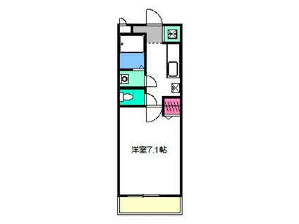モンターニャアイ(1K/2階)の間取り写真