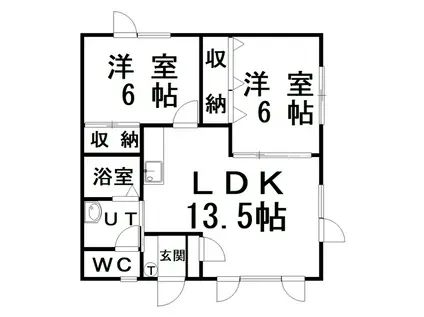 フォレストヒルズ(2LDK/2階)の間取り写真